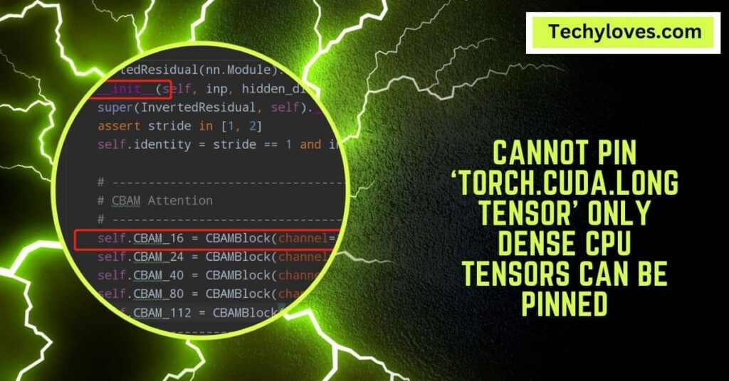 Cannot Pin ‘Torch.Cuda.Longtensor’ Only Dense CPU Tensors Can Be Pinned