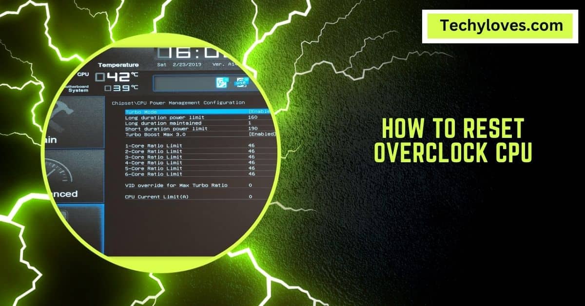 How To Reset Overclock CPU