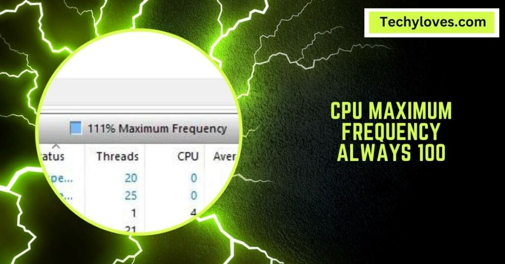 CPU Maximum Frequency Always 100