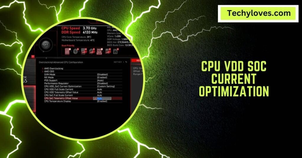 CPU Vdd Soc Current Optimization